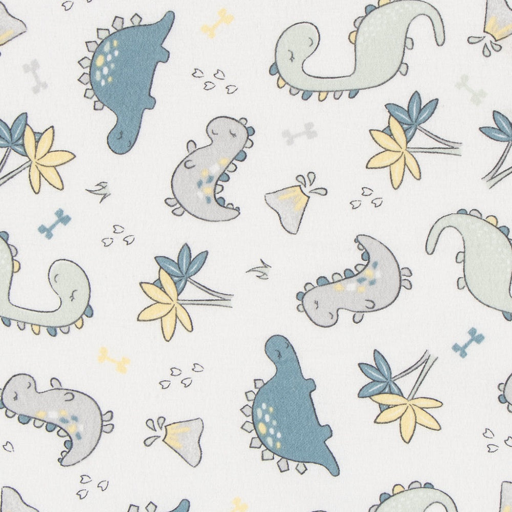 Trend Lab Little Dinos Deluxe Flannel Fitted Crib Sheet