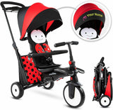 STR5 Zoo Kids 7 in 1 Compact Folding Stroller Trike Ladybug