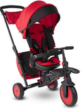 STR7 J 7 in 1 Kids Compact Folding Stroller Trike Red