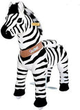PonyCycle Unicorn UX Series Kids Manual Ride on Zebra Small 3-5 Year