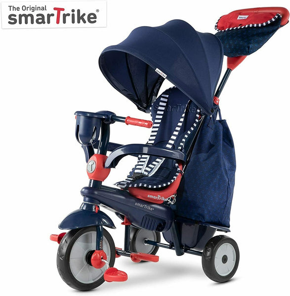 SmarTrike Classic Swirl 4 in 1 Kids Tricycle Trike 15 to 36 Months Blu mtrendi