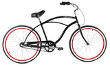Golden Cycles Classic Men 3spd Bicycle Bike - Black Red