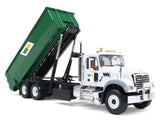 First Gear 1/34 scale Mack Granite with Tub-Style Roll-Off Container - White/Green