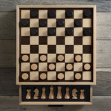 Chess & Checkers Maple Luxe Edition Board Game