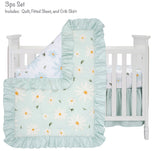 3-Piece Floral Baby Crib Bedding Set