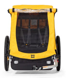  Bike Bicycle Trailer Double Stroller Yellow