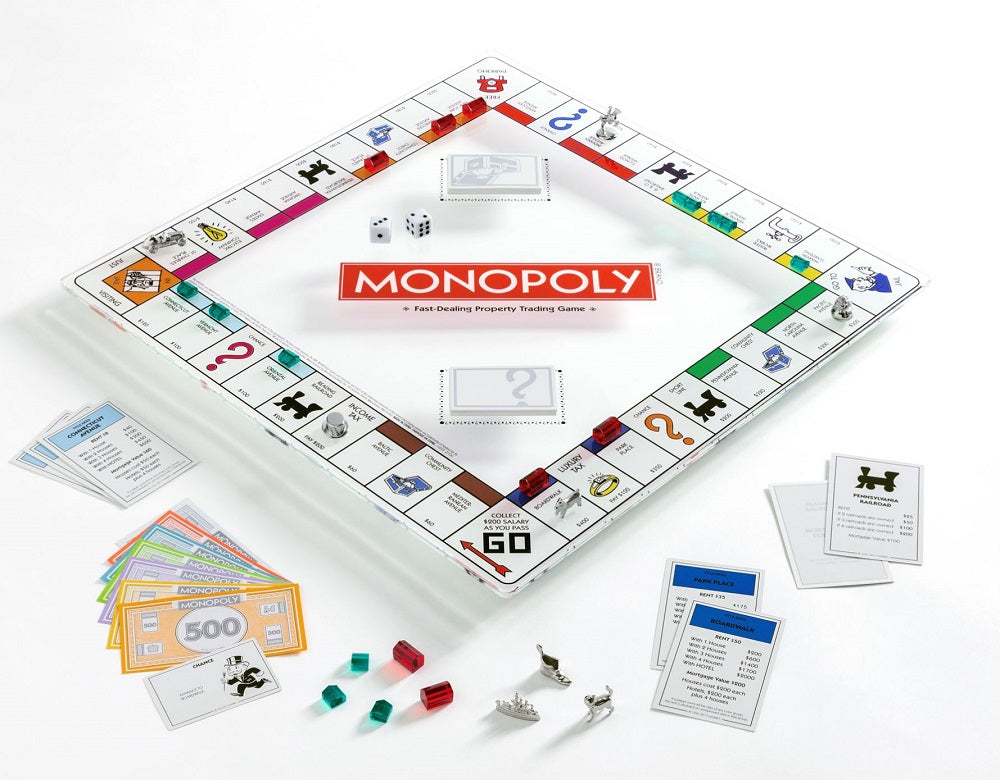 Winning Solutions Monopoly Tempered Glass Edition Board Game