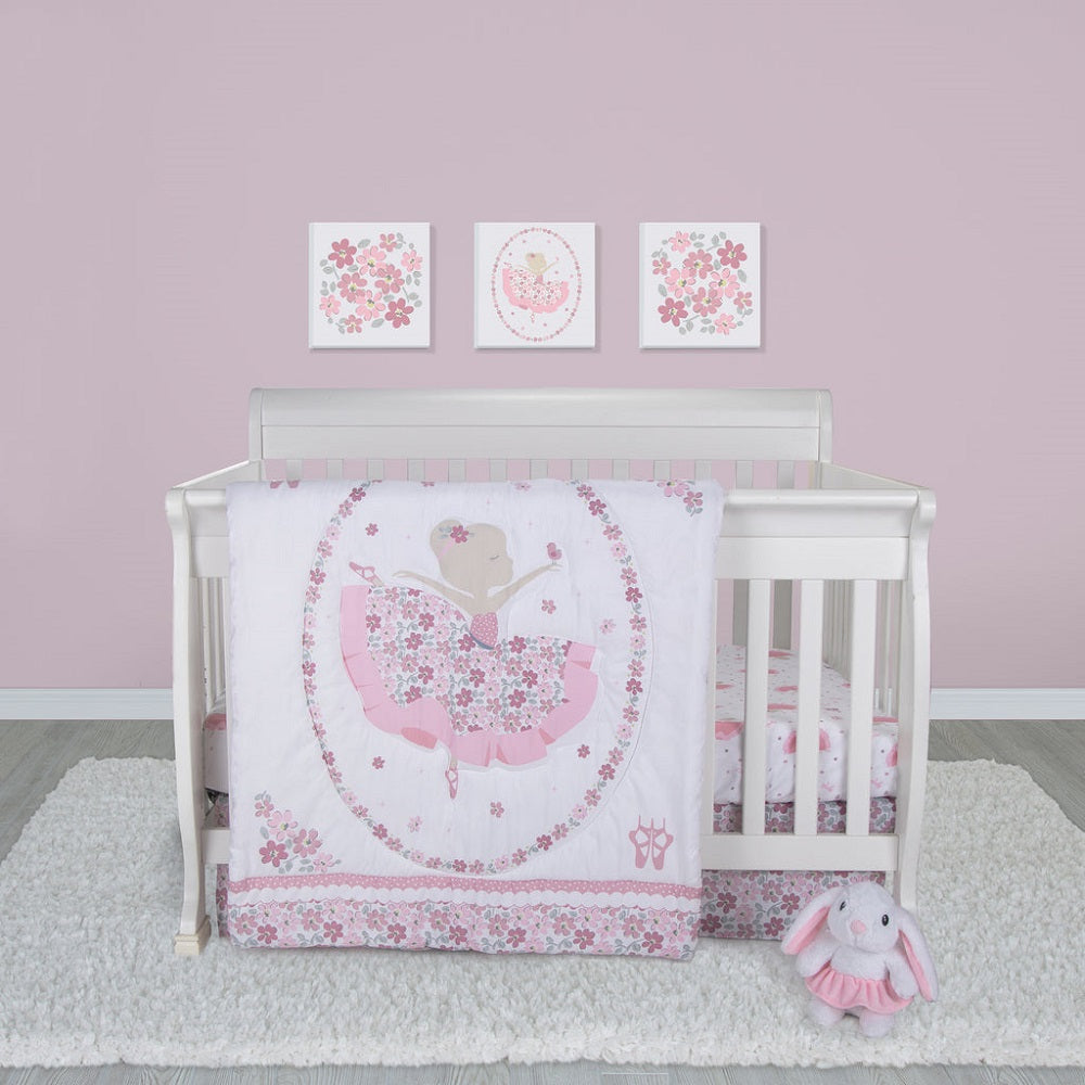 Trend Lab Sammy and Lou Blooming Ballet 4 Piece Crib Bedding Set