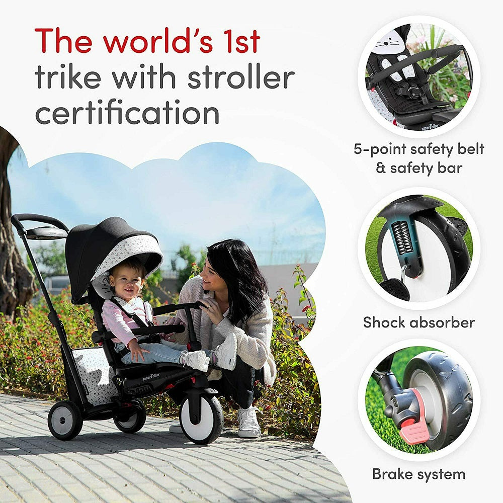 STR5 Zoo Kids 7 in 1 Compact Folding Stroller Trike Bunny