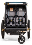 Burley D'Lite X Bike Bicycle Trailer & Double Stroller - Aqua