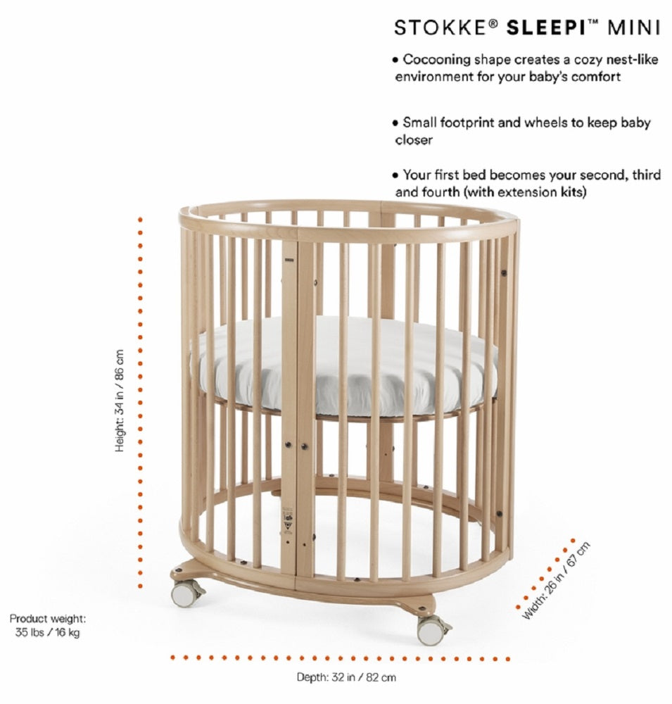 Stokke Sleepi Oval Mini Crib Bed Perfect First Bed for Your Baby mtrendi