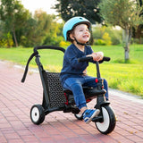 STR5 Kids 7 in 1 Compact Folding Stroller Trike Black White