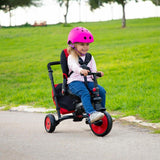 STR7 J 7 in 1 Kids Compact Folding Stroller Trike Red