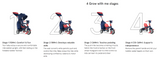 Classic Swirl 4 in 1 Kids Tricycle Trike 15 to 36 Months Blue Red