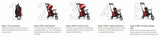 STR5 Kids 7 in 1 Compact Folding Stroller Trike Black White