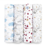 Aden & Anais Classic Cotton Muslin Baby Swaddles - Harry Potter Iconic - Pack of 4