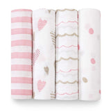 Aden & Anais Cotton Muslin Swaddles - Pack of 4