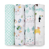 Aden & Anais Cotton Muslin Swaddles - Pack of 4