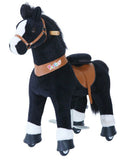 PonyCycle UX Series Kids Manual Ride on Horse Medium 4-9 Year - Black with White Hoof