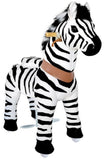 PonyCycle UX Series Kids Manual Ride on Zebra Medium 4-9 Year